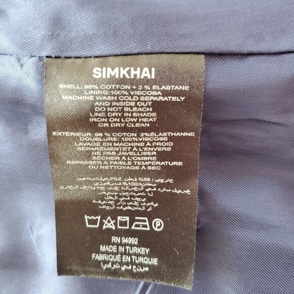 SIMKHAI ! Jasper Cinched-Waist Denim Blazer Jacket in Imperial ( US/2) - Picture 12 of 12